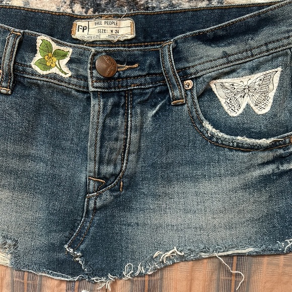 Upcycled free people plaid patched woodland fairy witch / faerie nymph skirt - Picture 4 of 12